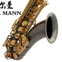 Ehrman Earl Mann Professional Tenor Brass Saxophone with Bright Nickel Gold Key and Silver-plated Finish