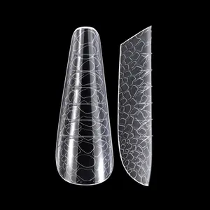 Gelsky Cercueil Double Forme Système d'Ongles Nail Art Extension 3D Effet Serpent Nail Tips Double Forme