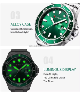 Montre de luxe Curren 8388, montre de mode dorée pour homme, étanche, montre-bracelet en acier inoxydable à quartz pour homme - Product Image 6
