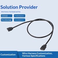 Cable adaptador de extensión de ventilador de caja de ordenador, con conductor de cobre aislado, de 4 pines grandes a 4 pines pequeños, modelo M120051