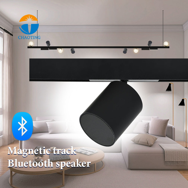 Top Selling Smart Home Lights for Dimmable Ceiling Led Magnetic Rail Lighting System With Sound Effects and Music Audio Control