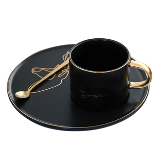 Juego de <span class=keywords><strong>Tazas</strong></span> de Cerámica para Café, Taza de Té Estilo Nórdico con Cuchara y Platillo, <span class=keywords><strong>Tazas</strong></span> para <span class=keywords><strong>Desayuno</strong></span>, Plato para Postre para el Hogar - Product Image 5