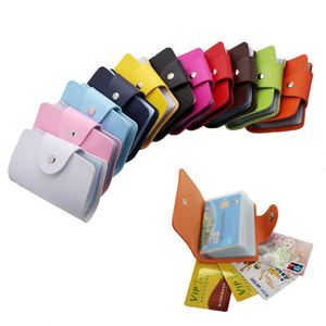Custom <b>Small</b> Business Card Organizer Holder Soft PU Leather Credit Card Purse Pocket <b>Wallet</b> Case 24 Slots Credit Card Holder - Product Image 1