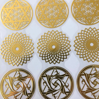 Autocollant de logo doré de luxe électroplaqué personnalisé, autocollants en métal en relief 3D