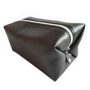 Sac de rangement pour maquillage et bijoux de voyage, capacité moyenne, portable, en cuir véritable, fermeture éclair, luxe, écologique, cadeau promotionnel - Product Image 6