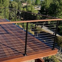 Vente en gros usine : Balustrade à tension horizontale moderne pour villa, en câble de treillis en acier inoxydable 316, pour poteaux de garde-corps, terrasses, balcons et escaliers