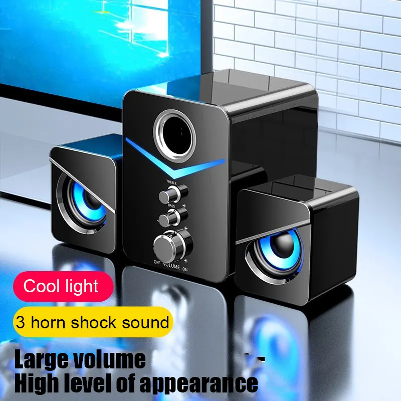 3 In 1 Thuis Bt Speaker Set 3.5Mm Bedrade Computer Pc Speakers Usb Powered Sound Box Voor Smartphone