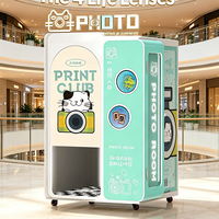 Photomaton portable à impression instantanée en libre-service avec compatibilité iPad et appareil photo reflex, entièrement automatique, écran tactile 21,5 pouces, accessoires pour selfies