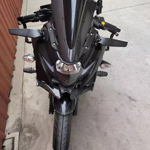 Rétroviseurs de <span class=keywords><strong>moto</strong></span> style MotoGP avec déflecteurs de vent réglables et grandes lentilles en verre bleu - Product Image 4
