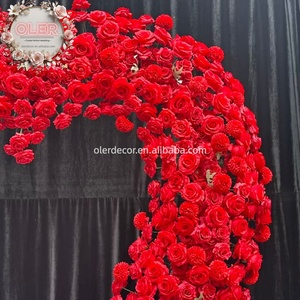ซุ้มดอกไม้ประดิษฐ์รูปหัวใจสีแดงคุณภาพสูง ทำมือ กลิ่นหอมเหมือนจริง สำหรับตกแต่งวันวาเลนไทน์ งานแต่งงาน และเปิดเทอม - Product Image 4