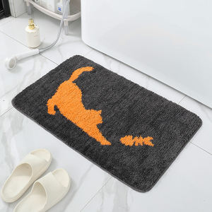 Alfombra <span class=keywords><strong>de</strong></span> baño East Path Cute Cat, alfombras <span class=keywords><strong>de</strong></span> baño <span class=keywords><strong>de</strong></span> microfibra Extra suaves y absorbentes, alfombra <span class=keywords><strong>de</strong></span> baño peluda antideslizante para el hogar - Product Image 2