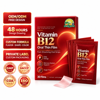 LIFEGARDEN Vitamine B12 Bandes à dissolution rapide Soutien Énergie et Vitalité Sans Sucre Personnalisé OEM ODM Marque Privée