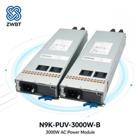Modul Catu Daya AC/DC Universal Cisco N9K-PUV-3000W-B 3000W Asli untuk Switch Seri Nexus 9500, Baru Efisiensi Tinggi