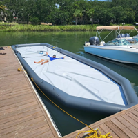 Dock flottant gonflable durable, ponton flottant, dock flottant pour jet ski, plateforme aquatique