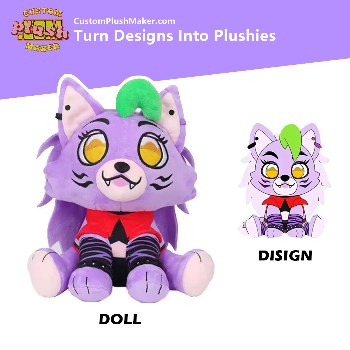 Peluche anime personnalisée