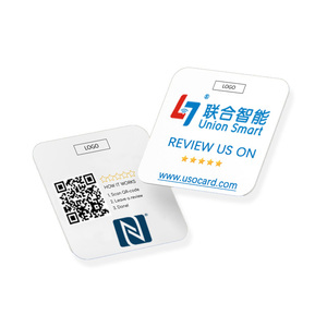 Cartes de visite personnalisables NFC QR Code WhatsApp <span class=keywords><strong>Facebook</strong></span> Google Avis ABS PVC RFID 13.56MHz pour l'intégration des médias sociaux - Product Image 1
