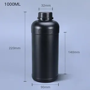 1 литровая пластиковая бутылка в форме цилиндра HDPE для химической промышленности