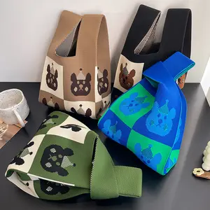 Borsa a Tracolla Lavorata a Mano in Stile Giapponese, Borsa con Motivo Orsetto, Borsette e Borse <span class=keywords><strong>all</strong></span>'<span class=keywords><strong>Uncinetto</strong></span> per Donne - Product Image 1