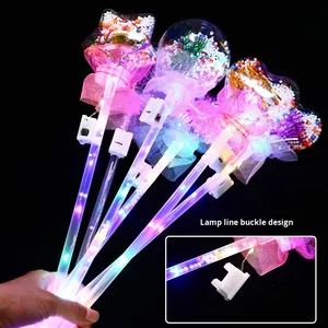 Giáng sinh LED dạ quang đầy màu sắc LED phát sáng bông tuyết Wand cho trẻ em nhấp nháy đèn lên Glow Sticks cho bên buổi hò<span class=keywords><strong>a</strong></span> nhạc Quà Tặng - Product Image 3