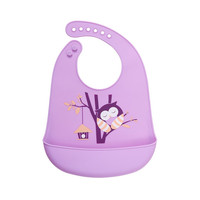 Bavoir en Silicone sans BPA pour bébés, outil imperméable pour nourrissons et tout-petits, installation souple et ajustable
