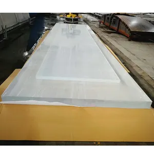 Hoja de vidrio acrílico fundido transparente/transparente de gran tamaño para piscina