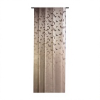 Tissu de rideau jacquard à motif papillon, filtrant la lumière, lavable, mélange polyester-lin, rideau de fenêtre moderne