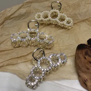CLARMER-Pinzas de Metal para el pelo para mujer, accesorios para el cabello con perlas de cristal, 2021