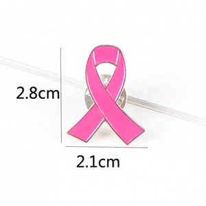 เข็มกลัดโลหะรูปริบบิ้นแห่งความหวังเพื่อการรณรงค์ป้องกันมะเร็งเต้านมสำหรับแพทย์ - Product Image 2
