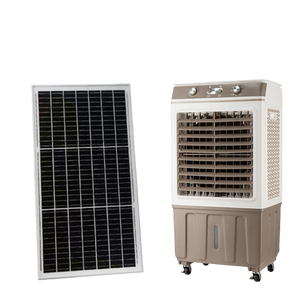 Climatiseur portable solaire à batterie lithium DC 12V, ventilateur refroidisseur, réservoir d'eau 50L, 6000m³/h, contrôle LCD/manuel, extérieur - Product Image 1