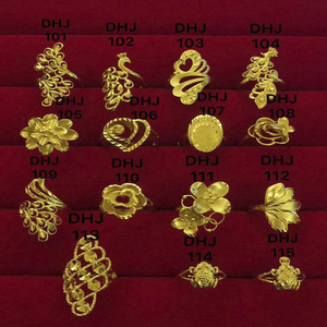 14K 금도금 두바이 골드 용 반지 남녀 공용 - Product Image 4