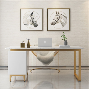 Trắng New Deign Marble Bảng Lớn Bàn Máy Tính Bàn Đơn Giản Hiện Đại Ông Chủ Bàn Của Tổng Thống Bàn - Product Image 4