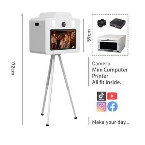 Box photo booth global hot dslr booth tripod selfie booth stand digital lcd photobooth