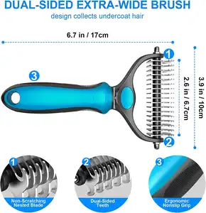 Factory Wholesale Spot Goods Dog Grooming Comb For Thinning And Deshedding Dog Hair Brush Set