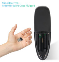 Alta calidad G10S Voice Fly Air Mouse AAA batería 2,4G giroscopio inalámbrico detección Mini teclado para Android TV Box Mini PC