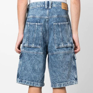 กางเกงขาสั้นผ้ายีนส์สำหรับผู้ชายกางเกงขาสั้นผ้ายีนส์ขาด - Product Image 6