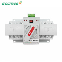 Interruptor de Transferencia Automática (ATS) de 4 Polos, 63A, 100A, 125A, Trifásico, Conmutador de Doble Alimentación, Generador de Respaldo, CA 380V 400V