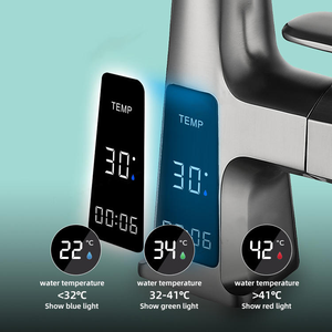 Eioiol <span class=keywords><strong>2025</strong></span> mới đến nhiệt độ hiển thị 360 độ xoay vòi nước hiện đại 2-trong-1 sàn gắn lưu vực vòi nước - Product Image 3