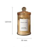 Vente en gros d'un pot en verre de luxe personnalisé privé bougie en cire de soja boîte cadeau de bougies parfumées à la lavande pour la décoration de la maison