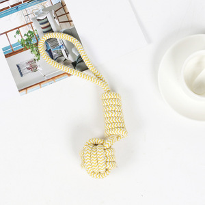 Jouet à mâcher interactif pour chien en corde de coton, balle à mâcher pour nettoyage des dents, taille moyenne, jouets à mâcher pour animaux de compagnie - Product Image 3