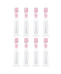 Tubes souples vides en plastique rose de 10 ml avec bouchon à vis pour gloss, blush, baume à lèvres et crème pour les yeux – Emballage cosmétique - Product Image 1