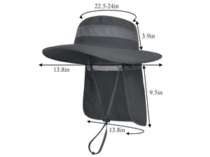 Sombrero de <span class=keywords><strong>pescador</strong></span> para el sol con solapa en el cuello, gorra Boonie de malla plegable de verano, sombrero de pesca de cubo de secado rápido para hombres - Product Image 4