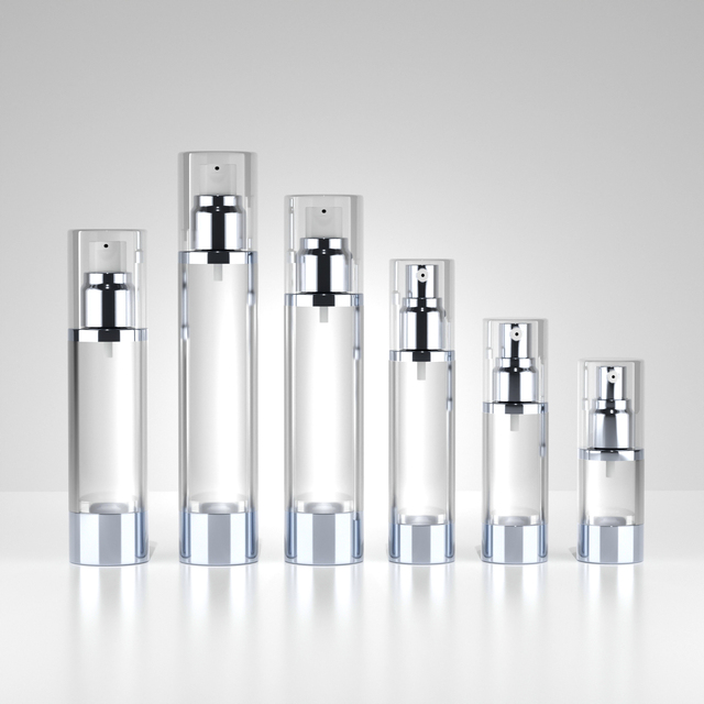 High Quality Wholesale Vacuum Airless Plastic Cosmetic Body Lotion Packaging 15ml 30ml 50ml Screen Printing Pump Sprayer