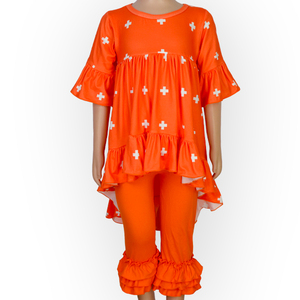 Robe pour filles style hip-hop à manches longues et volants, personnalisable par impression numérique, vente en gros de vêtements pour bébés - Product Image 3