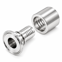 Embouts de sertissage sanitaire Tri-Clamp pour tuyau, embouts Crimplok SFCF, embouts de serrage X pour tige de tuyau SFCE, embouts de sertissage de tuyau en acier inoxydable