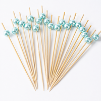 Bulk 120mm ongebleekte ecovriendelijke bamboe spiesjes, enkelvoudig, wegwerpbaar, voor feestjes, barbecues, fruit, vlees, voor cateringbedrijven