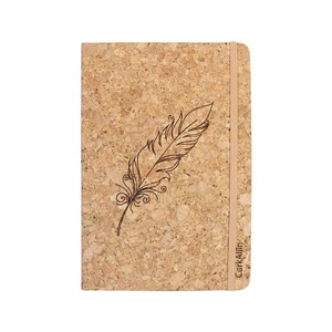 Boshiho Journal Writing Notebook Handmade Bound <b>Notepad</b> Cork Notebook with Pen Loop for Men & Women - Product Image 1