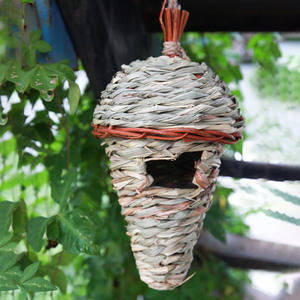 Handgemaakt Gras Geweven Nest-Creatief Lotusgras Kalebas Vogelhuisje Tuin Decor Huisdier Vogel Nest Gras Geweven Vogelnest - Product Image 2