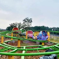 Manège Mini-Grande Montagne-Rouleau Escargot 20 Places pour Enfants, Structure en Acier Extérieure Style Carnaval pour Centres Commerciaux