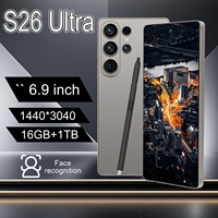 Venta Caliente de Fábrica, Smartphone S26 Ultra de Alta Calidad, Popular en Europa, Deca Core HD, Doble SIM, 5G, Pantalla OLED de 6.9 Pulgadas, Face ID, Versión Global