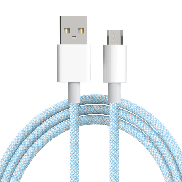 High Quality Standard 1m Multiple Colour Nylon Braided USB Cable Fast Charging and Data Sync Cables for Android Mobile Phone